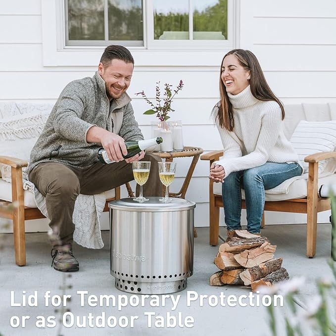 Solo Stove Ranger Amazon Exclusive Fire Pit Bundle | Portable &amp Smokeless | Includes Stand Lid &amp Shelter | Ideal for 2–4 People | Stainless Steel 15x15 22lbs