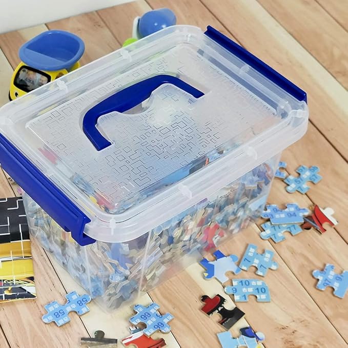 3 L Clear Storage Box Small Plastic Storage Latch Boxes 6-Pack