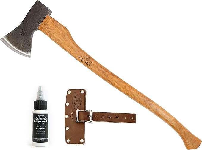 1844 Helko Werk Germany Traditional Bavarian Woodworker - Made in Germany Heavy Duty Felling and Cutting Axe Large German Forest Axe - Head 3.5 lbs Handle 31 in. (Bavarian) #13566