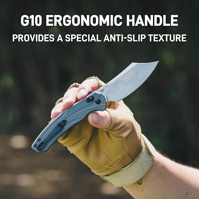 ARTISANCUTLERY Simoon Pocket Knife 3.47 AR-RPM9 Steel Blade G10 Handle Folding Knife with Recoil Lock V2 EDC Knives for Camping Hiking Survival(ATZ-1882 Blue)