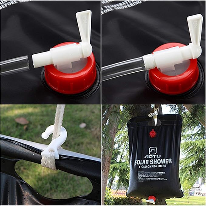 Portable 20L Portable Solar Heating Bathroom Storage Package Outdoor Camping Hiking Shower Bag