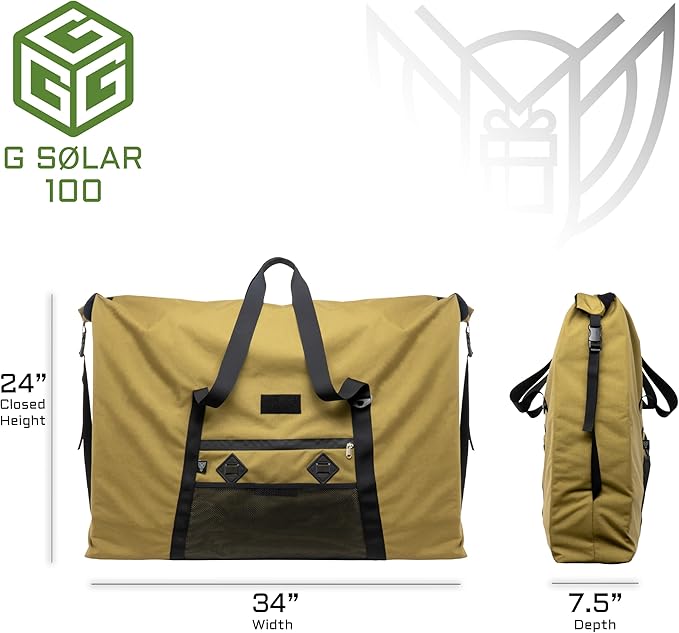 Xtreme Sight Line ~ G SØLAR 100 + G CUBƎ 100 Faraday Bag for Large Generators and Solar Panels ~ Protects Against EMP/CME/EMF/RF ~ Diamond Form Faraday Lined Interior ~ Midnight Multicam