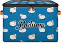 Storage-Bins with Lids Handle Customized Stackable-Storage-Bin for Kids-Boys-Girls-Toys Cube Collapsibl Basket Animal Sheep
