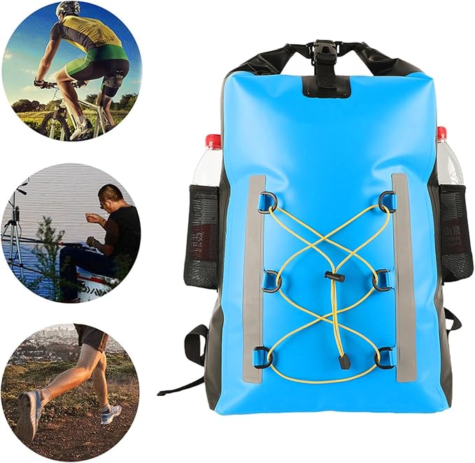 Dry Bag Backpack 30L with Meshes Pocket Adjustable Strap Dry Bag Water Proof Dry Bag Large Light Weight Dry Backpack