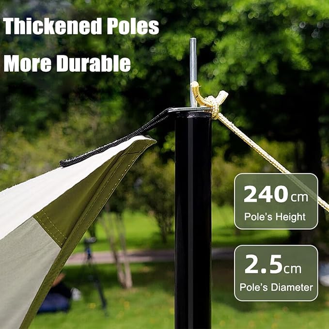 Camping Sunshade Awning | 5.2x4.5m Outside Sun Protection Shelter | Outdoor Canopy Shelter - for Beach Picnic Fishing Backyard Garden Patio Lawn