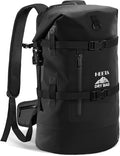 HEETA Dry Bags Waterproof Backpack 40L for Men &amp Women Roll Top Heavy Duty Cushioned Hiking Backpack for Kayaking Boating Paddle Boarding Fishing Travel Camping Beach Vacation Cruise Ship Essenti