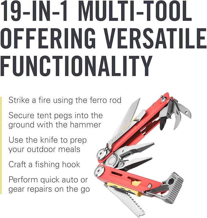 LEATHERMAN Signal 19-in-1 Multi-tool for Outdoors Camping Hiking Fishing Survival Durable &amp Lightweight EDC Made in the USA Guava