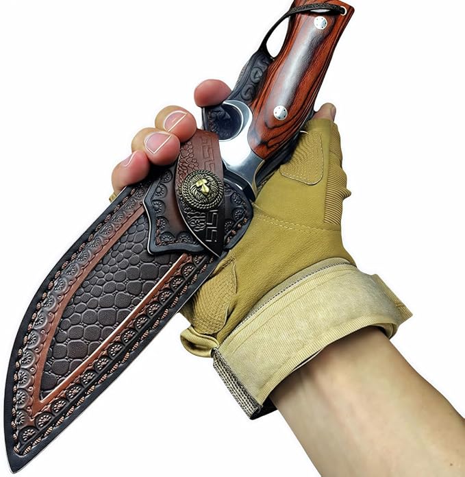 Heavy Duty Machete Knife 10.23 Full Tang Fixed Blade with Belt Sheath Carbon Steel Outdoor Camping Survival Tool