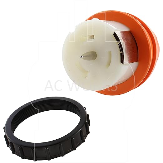 AC WORKS Generator to Transfer Switch 50Amp Inlet Box Adapter (L14-20 20Amp 4-Prong to CS6364 Compact)