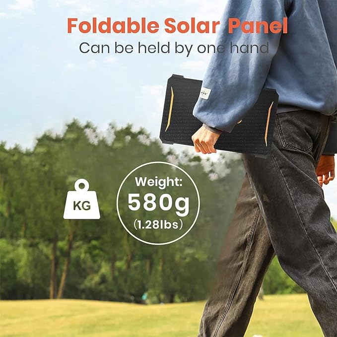 FlexSolar 30W Portable Solar Charger ETFE Foldable Panel with QC3.0 18W USB-A/USB-C &amp IP67 Waterproof - Fast Charging for Phones Tablets Power Banks in Camping Hiking Outdoor