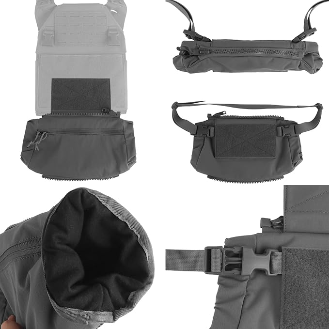 2 in 1 Handwarmer &amp Tactical Drop Pouch/Waist Bag. Plate Carrier Vest Chest Rig Hook Loop Dangler or 26-52 in Buckle Strap EDC Fanny Pack Muff for Winter Outdoor/Camping/Hunting/Football/Fishing
