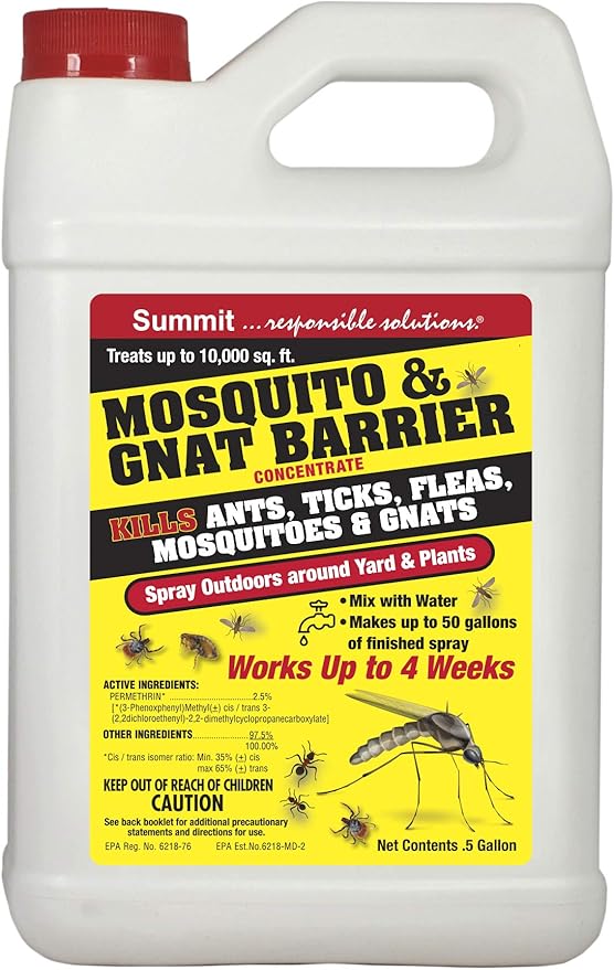 Mosquito &amp GNAT Barrier - Concentrate -1/2 Gallon Natural (031-6) &amp Cutter Backyard Bug Control Spray Concentrate Mosquito Repellent Kills Mosquitoes Fleas &amp Listed Ants 32 fl Ounce