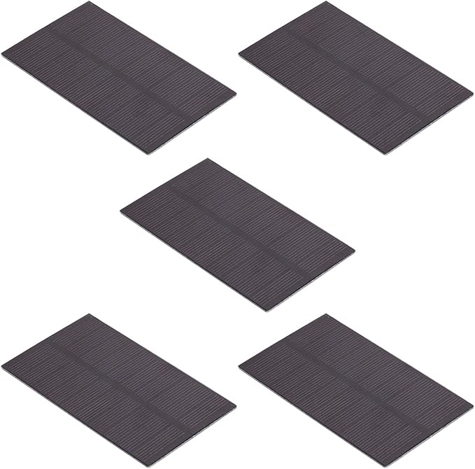 Fielect 5pcs 5V 1W Solar Panel Polysilicon Mini Solar Cells DIY Electric Toy Materials for Battery Power LED 107mmx61mm