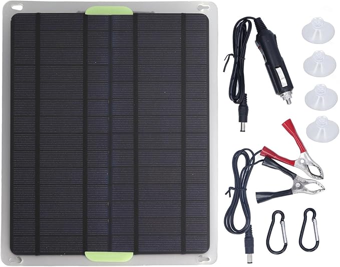 TOPINCN 20W 12V Solar Panel Kit Solar Charging Panel Solar Panel Car Battery Charger Trickle Charger Maintainer for Car Boat Motorcycle Automotive RV Home System