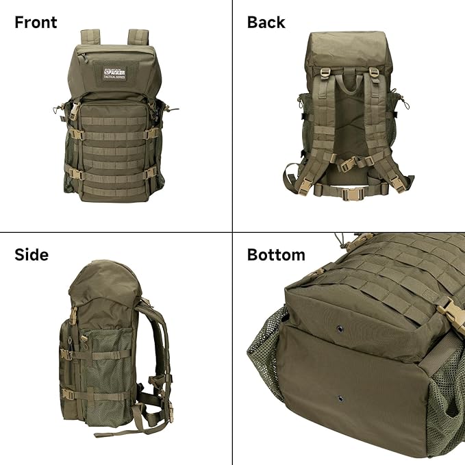 EXCELLENT ELITE SPANKER 40L Camping Hiking Backpack for Men and Women Tactical Military Backpack Large Rucksack for Outdoor Activities Travel Backpacking(RGN)