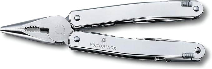Victorinox Swiss Tool Spirit XC Swiss Army Pocket Knife Large Multi Tool 24 Functions Locking Blade Case Silver
