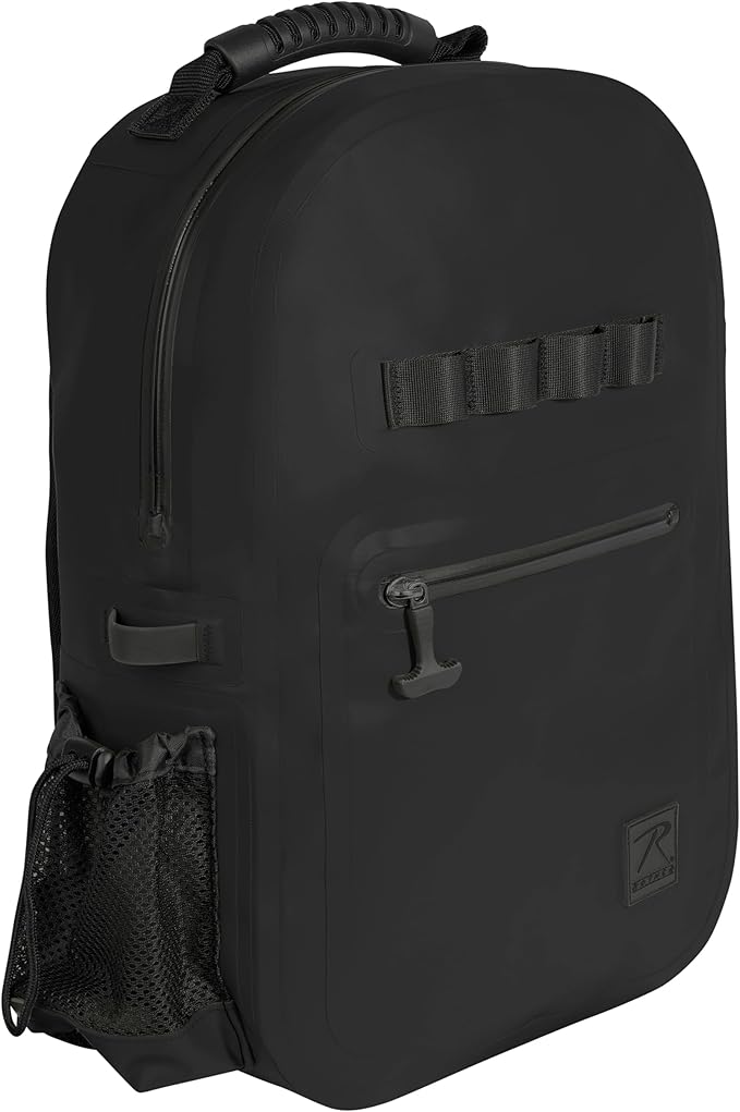 Rothco Waveguard Waterproof Backpack – Dry Storage Bag Hiking Boating Kayaking Canoeing Travel Beach Sack - Black
