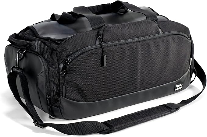 Mission Darkness Disconnect Faraday Duffel Bag + 4 Detachable Faraday Pockets // Military-Grade RF Shielding for Large Electronics &amp Mobile Devices // Travel Protection Signal Isolation Data Priva