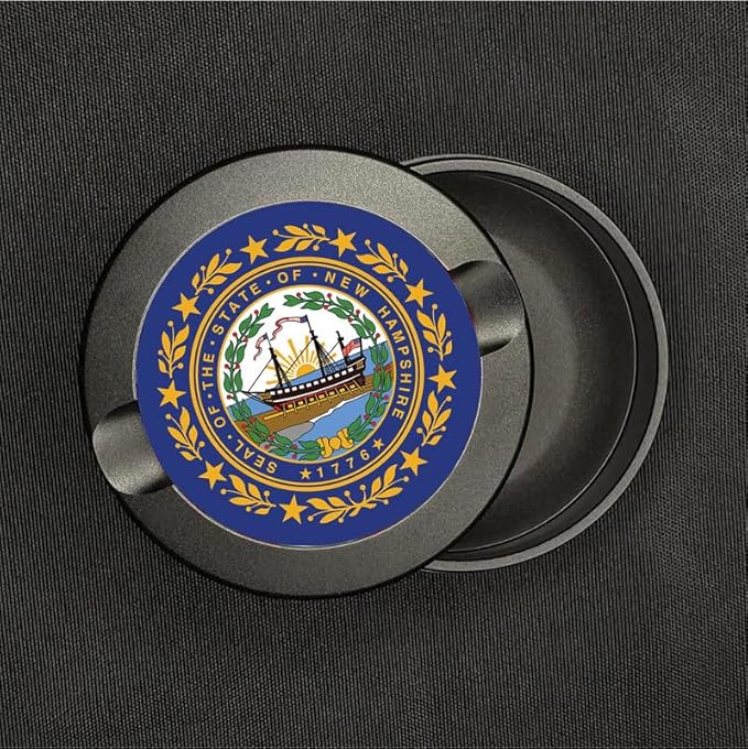 Brotherhood Metal Zyn Container - Metal Zyn Holder - Zyn Metal Can - Metal Container for Zyn Holder - Metal Zyn Can Golf Gifts for Him - Zyn Containers for Golf - New Hampshire State Flag