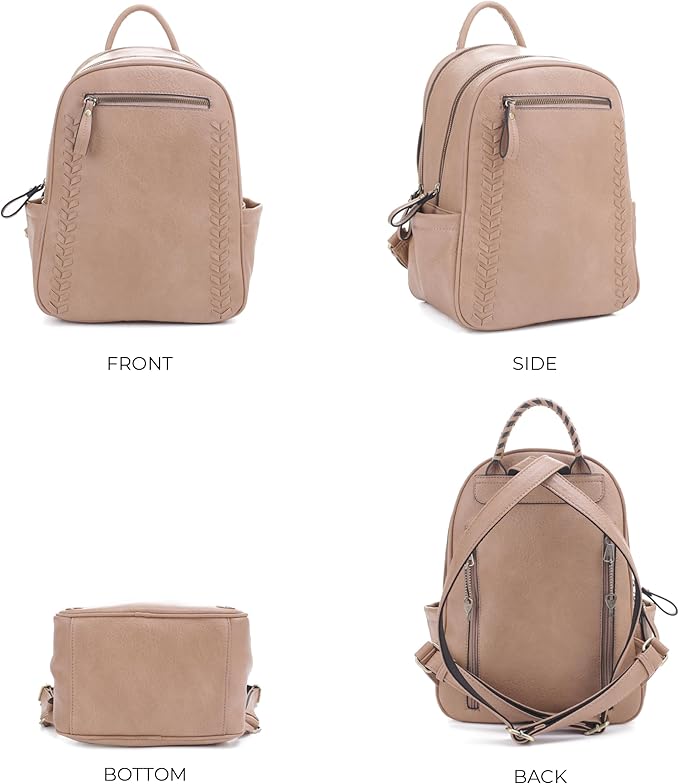 JESSIE &amp JAMES Women's Large Multi Compartments Fashion Concealed Carry Backpack|TP