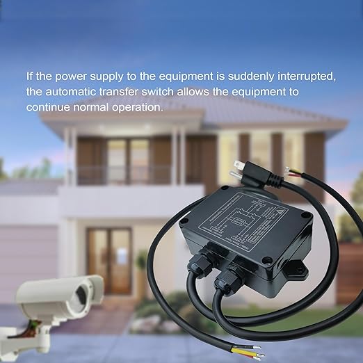 ATS AC 120V Auto Transfer SwitchAutomatic Transfer Switchfor Emergency Lights Water Pumps Monitoring etc(bicut AC).