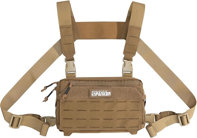 EXCELLENT ELITE SPANKER Tactical Chest Rig Pack EDC Chest Bag Molle Utility Chest Pouch for Outdoor Hunting Workouts Hiking