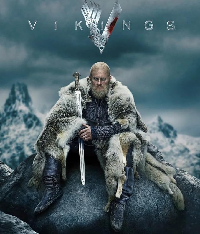 Viking Sword of Ragnar Lothbrok - Real of Kings/Ragnar - Bjorn Ironside Sword - Medieval Fancy Sw0rd of Viking self Defense The Symbol of Kingship- for Gift Role Play