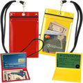 StoreSMART - Fisherman &amp Boating Wallet Set - 2 Plastic Zippered Wallets w/Lanyards 2 Plastic Folding Card Holders
