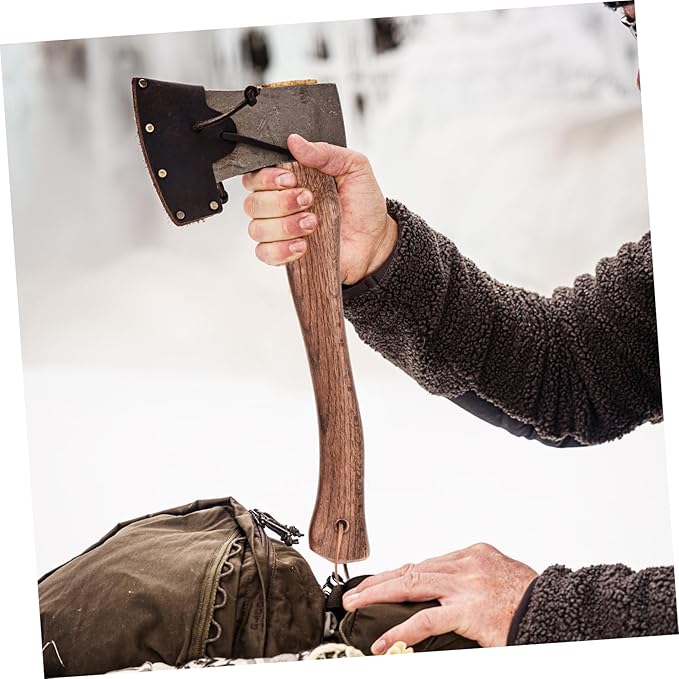 BESPORTBLE 2pcs Ergonomic Wooden Axe Handle Non-Slip Replacement Grip for Camp Hatchet Fire Axe Handle for Easy Chopping and Splitting