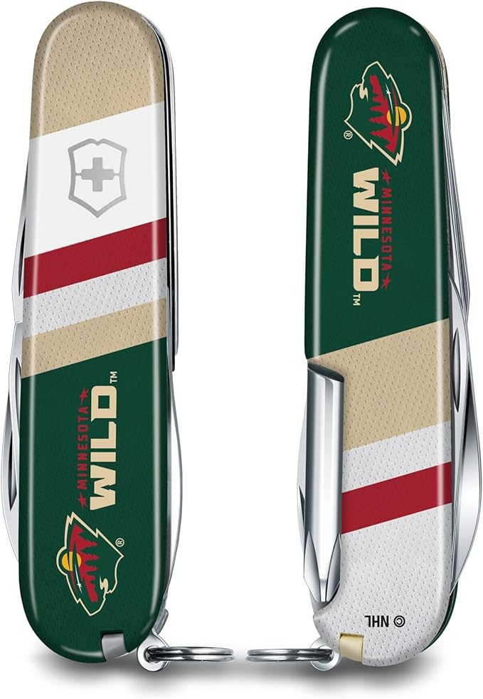 Victorinox Tinker Swiss Army Knife – Compact 12 Function Swiss Made Pocket Knife with Large Blade Small Blade and Bottle Opener – Minnesota Wild