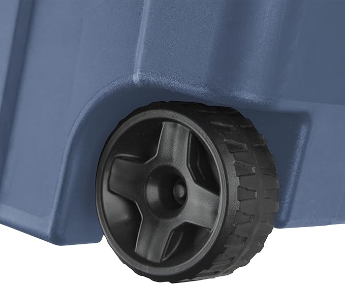 Storage Bins with Lids 40 Gallon Wheeled Plastic Storage Bins with HandleBlue - Large Capacity Stackable Storage Containers for Garage Organization