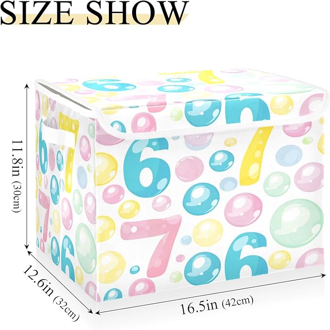 Storage Bins With Lid Stackable Fabric Closet Organizer Clothing Storage Large Boxes For Closet Shelves Bedroom Bubble Style 67