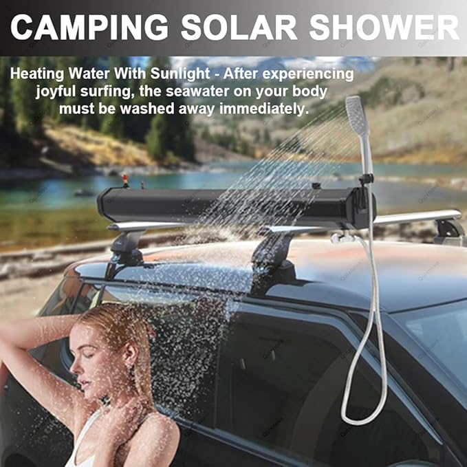 Portable Pressure Water Tank with Electric Air Pump for Solar Camping Shower Car Wash and Outdoor Adventures (20L)
