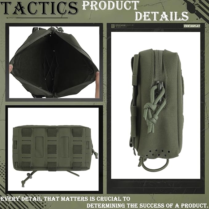 Tactical Molle Admin Pouch for Vest Chest Waist Pack Utility Tool Pouch Tactical EDC Bag
