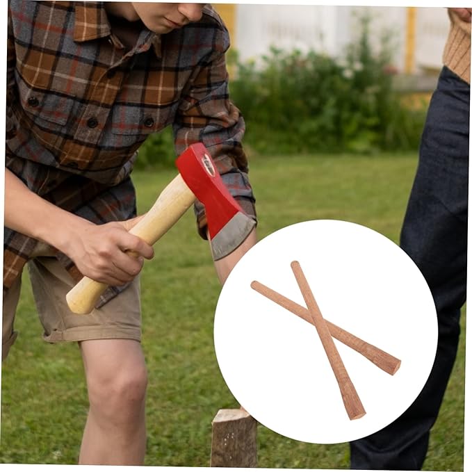 LALAFINA 2pcs Replacement Handle for Hatchet Square Anti-Skid Grip Easy to Install Durable Camp Axe Handle Shockproof and Sturdy