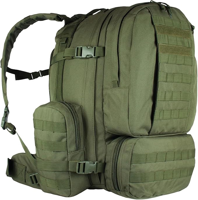 FOX OUTDOOR PRODUCTS Advanced 3-Day Combat Pack | 69L Tactical Backpack w/Dual Hydration Ports Compression Straps &amp Storage