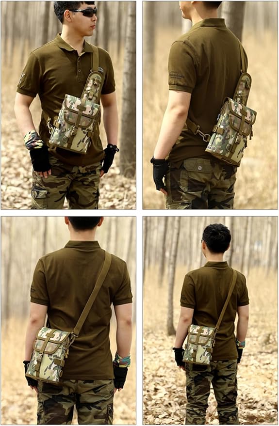UNISTRENGH Tactical Sling Bag Military Daypack Casual Shoulder Bag Crossbody Duty Gear Molle Chest Pack for Hunting Fishing (CP-camouflage)