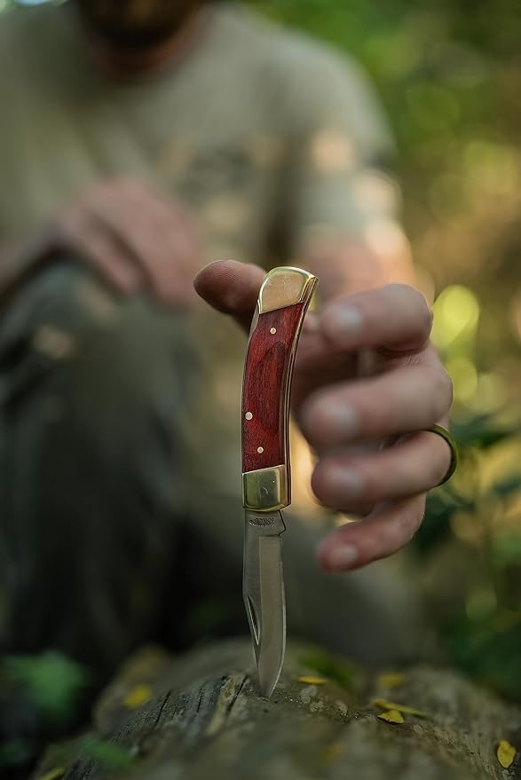 Uncle Henry LB5 Smokey Lockback Folding Pocket Knife Brown 6-1/2