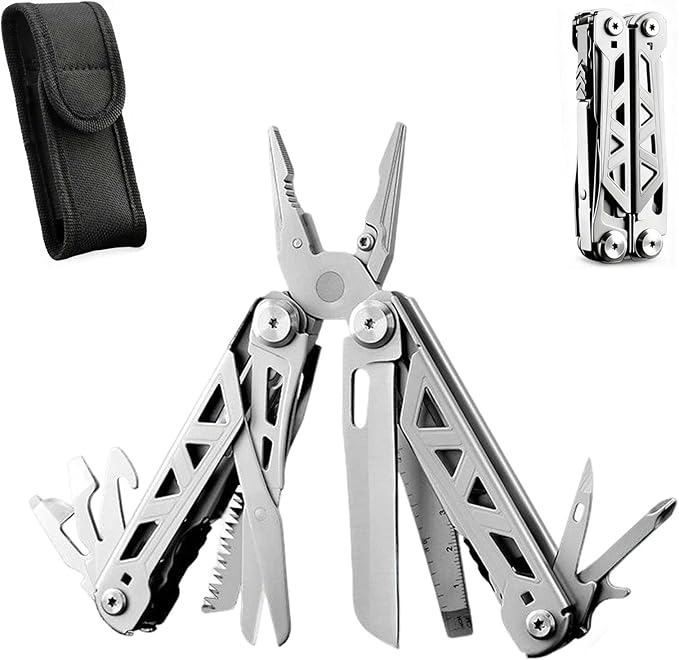 17-in-1 Multi-Tool Multi-Functional EDC Tool Stainless Steel Multi-Tool Pliers Men's Gift Wilderness Survival and Camping Gear Hunting and Hikingmulti tool knife
