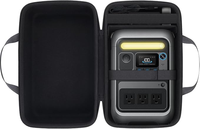co2CREA Hard Travel Case Compatible with Anker SOLIX C300 / C200X Portable Power Station Outdoor 288Wh LiFePO4 Battery 300W Solar Generator