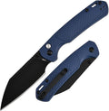 CJRB Pyrite-Light Pocket Knife Folding Knife with 3.34'' AR-RPM9 Steel Blade Small Pocket Knife with Pocket Clip for Men Women EDC Knife for Camping Survival Hiking Knives J1945 Blue