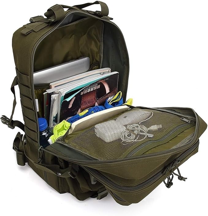 Jungle Leopard 50L Nylon Waterproof Trekking Fishing Hunting Bag Backpack Outdoor Military Rucksacks Tactical Sports Camping Hiking (Color : TBP001Army Green)