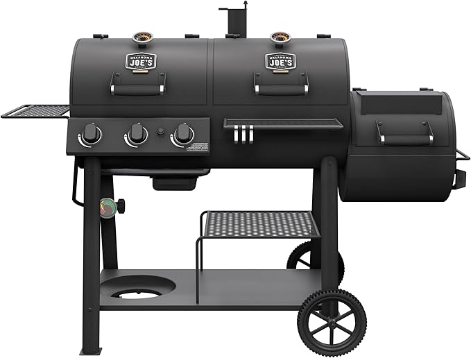 Oklahoma Joe's Canyon Combo DLX Charcoal and Propane Gas Smoker &amp Grill - 24203005