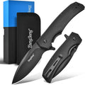 ZhengSheng Praxis Folding Pocket Knife 3.6 PVD Titanium Coating D2 Steel Blade Foldable Knife with G10 Handle Lightweight Camping Survival Hiking Knives