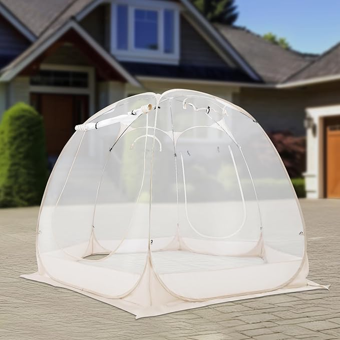 3m Clear PVC Camping Tent with Stargazer View 360° Transparent Bubble Tent for Backyard Garden Outdoor Events Champagne