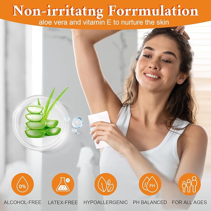 300 Pcs Ultra Thick Soft Large Body Wipes Individually Wrapped(7.87 x 9.45)Shower Wipes for Adults Bathing No RinsePersonal Cleansing Wipes for Travel GymBulk Deodorant for Homeless(Orange)