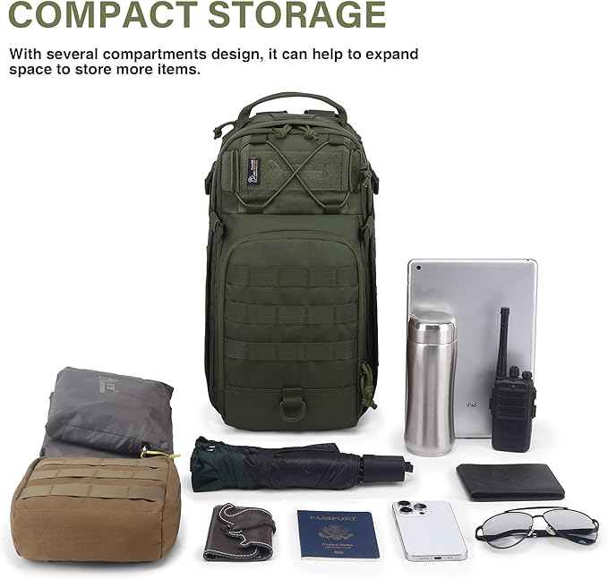 Mardingtop Small Tactical BackpackMolle Military Rucksack Daypack for Backpacking Camping Hiking Traveling18L Backpack