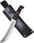 Bushcraft Knife with Sheath11.5 inch Fixed-Blade Handmade Outdoor Full Tang Knives Camping Knives Hunting Knives Survival Tactical Camp Knives Made of D2 Steel (BROWN)
