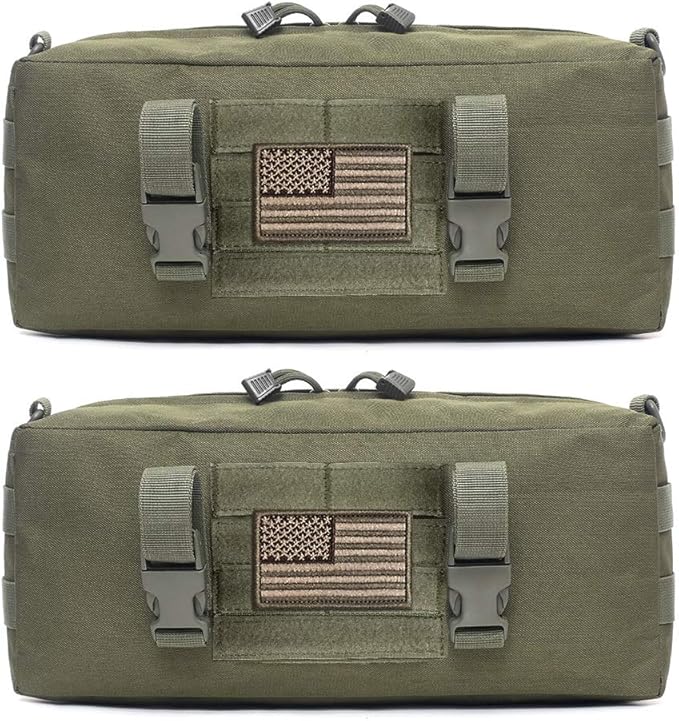 WYNEX Large Molle Pouch Tactical Molle Bag Vertical Admin Pouch Modular Utility Pouch Increment Side Pouch for Tactical Backpack Molle Rucksack Attachment with Shoulder Strap For Use as Sling Bag