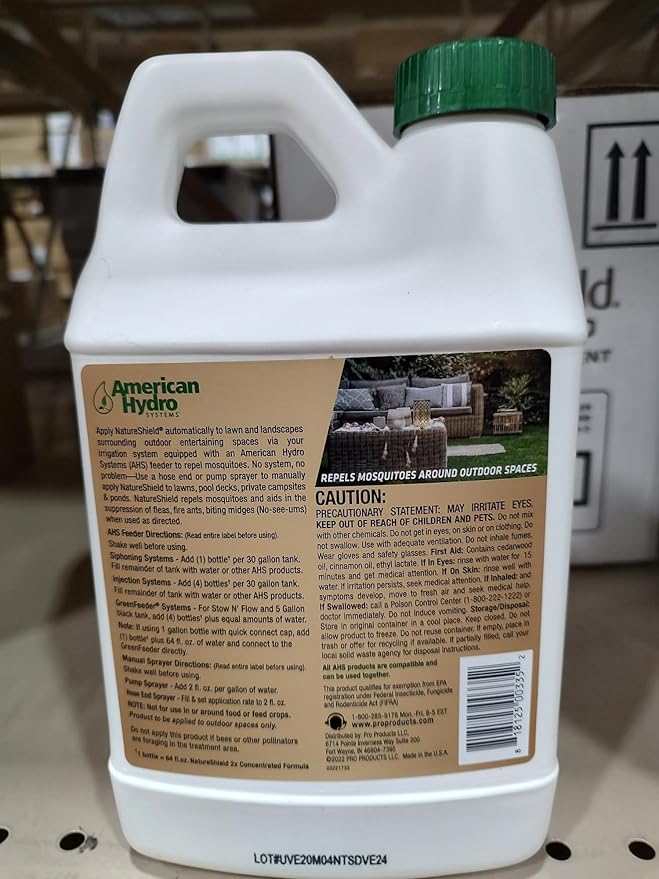 NatureShield Insect and Pest Repellent Outdoor Bug Repellent for Patio and Lawn Use with Irrigation Feeder System Pump or Hose End Sprayer 64 Fl Oz 2 Pack